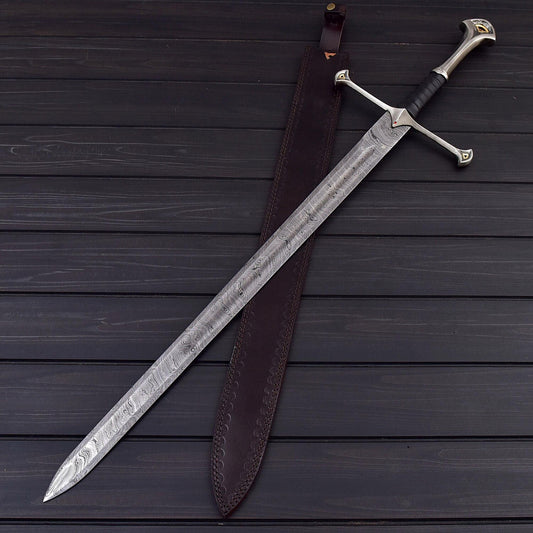 Epic Damascus Narsal Sword  Hand Forged Viking Style Blade  Ultimate Collectible for Warriors & History Lovers