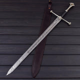 Epic Damascus Narsal Sword  Hand Forged Viking Style Blade  Ultimate Collectible for Warriors & History Lovers