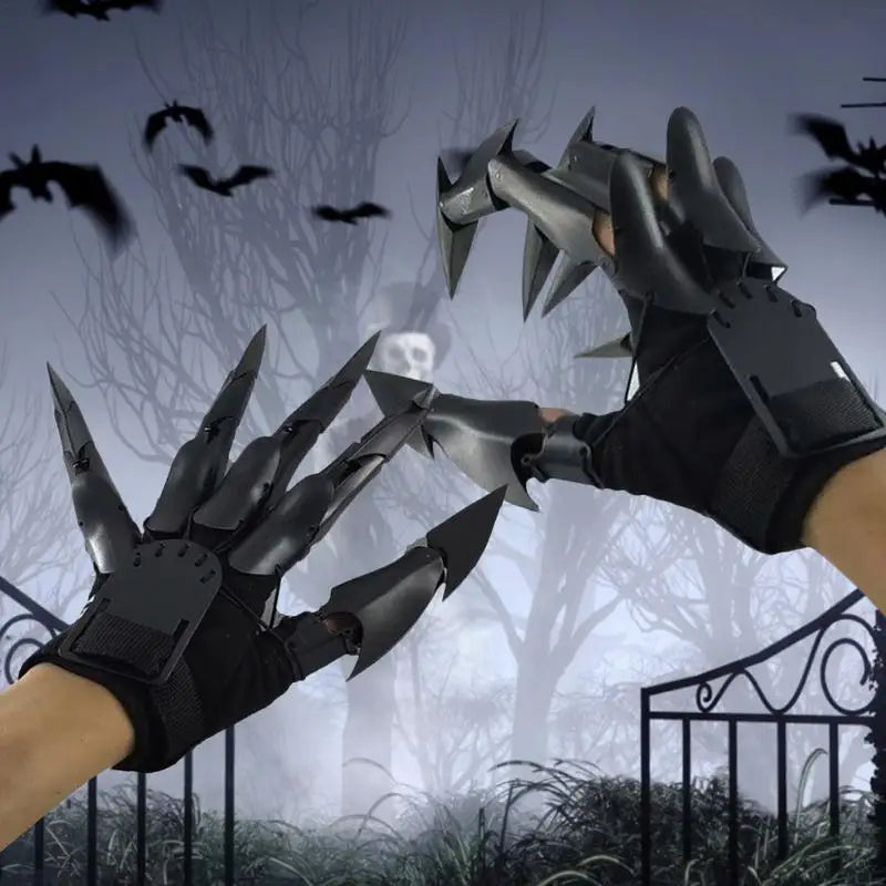 Halloween Articulated Fingers Easy To Put On And Unload 3D Printed Finger Extensions Scary Skeleton Hand Bone Claw For Halloween