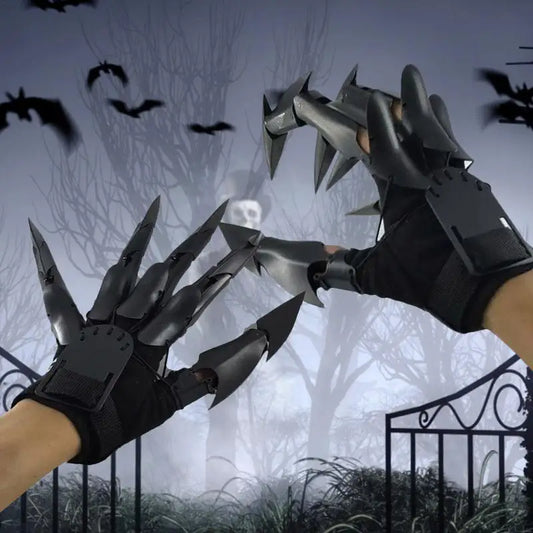 Halloween Articulated Fingers Easy To Put On And Unload 3D Printed Finger Extensions Scary Skeleton Hand Bone Claw For Halloween