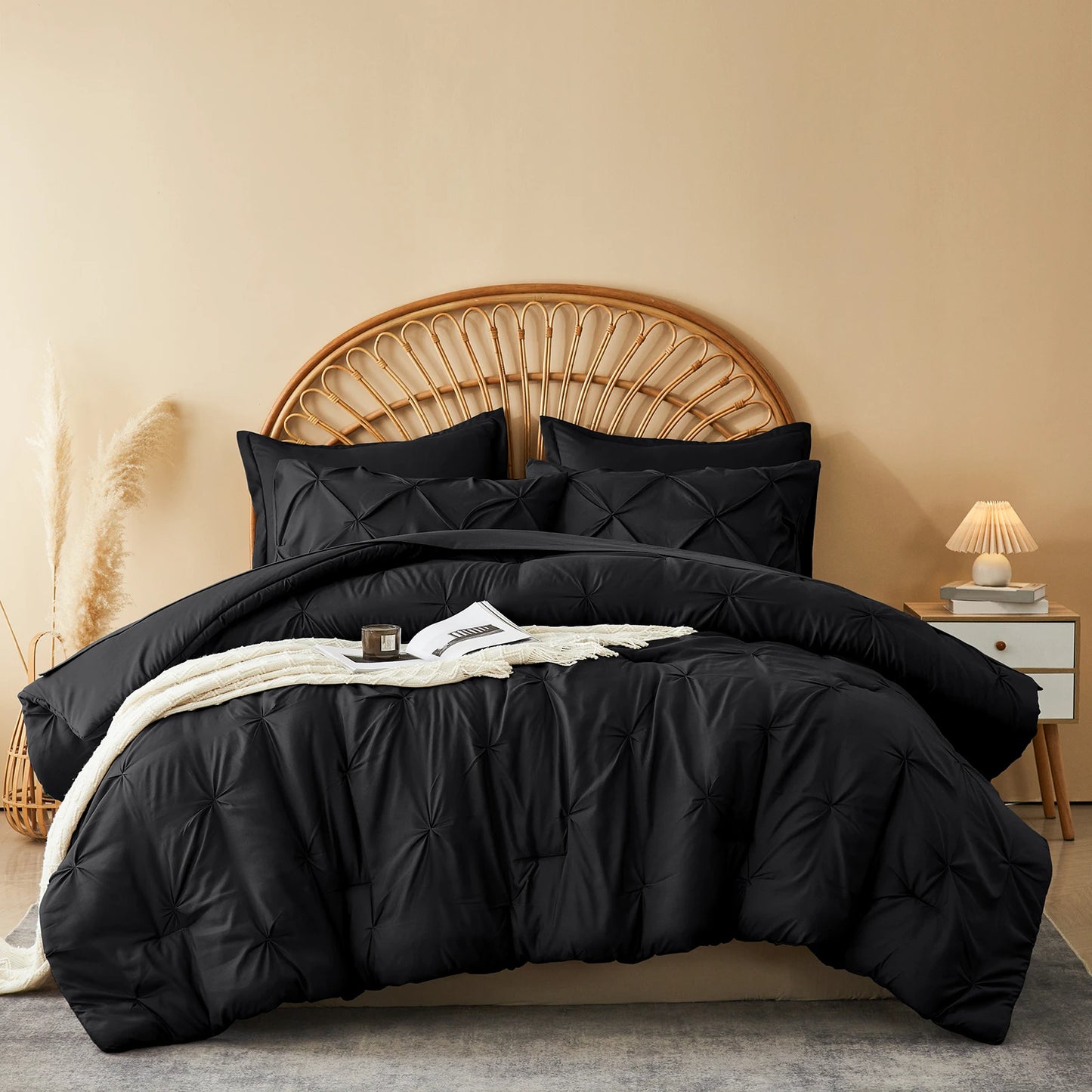 5-PC/7-PCS Comforter Set -  Queen Bed in a Bag with Comforters, Sheets, Pillowcases Queen King Full Twin