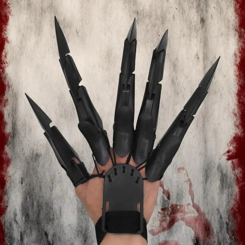 Halloween Articulated Fingers Easy To Put On And Unload 3D Printed Finger Extensions Scary Skeleton Hand Bone Claw For Halloween