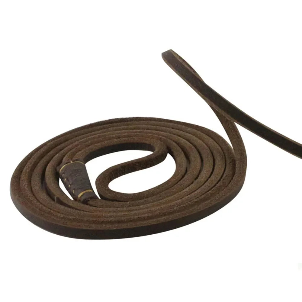 Genuine Leather Slip Dog Leash for Small Medium Dogs Puppy Pet Lightweight Soft Thin Sturdy Adjustable Slip Lead Dog Leash Brown