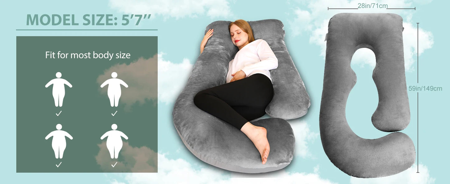 Pregnancy Pillows for Sleeping Large, Body Pillows for Adults, Valentine's Day Gifts