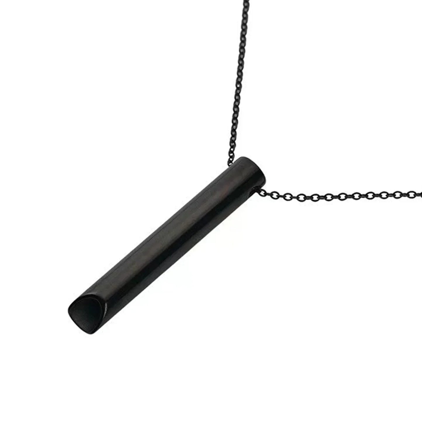 Stainless Steel Anxiety Breathing Necklace Stress Relief Meditation Necklaces Yoga Ritual Quit Smoking Anxiety Relief Jewelry