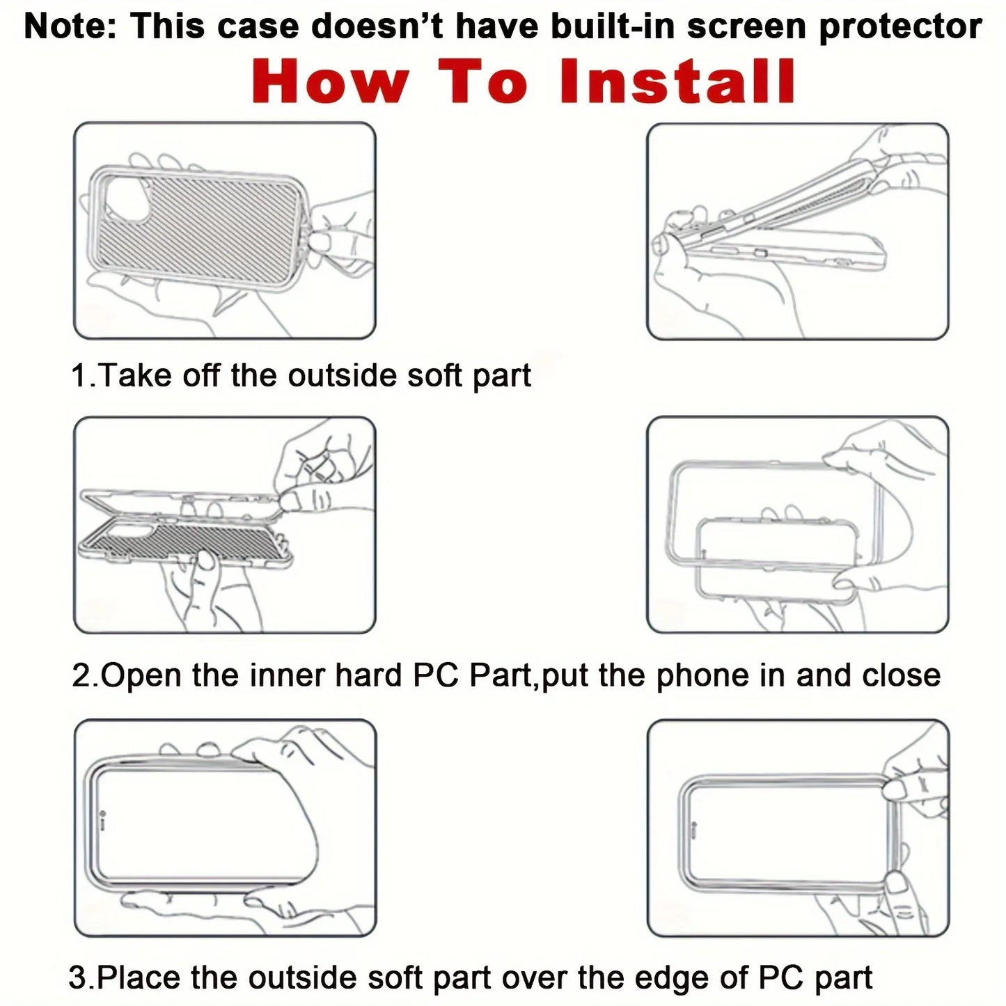 Black For iPhone 17/17 Air/17 Pro/17 Pro Max Case Heavy Duty Shockproof Protective Hard Rugged Hybrid 3-Layers Cover With Clip