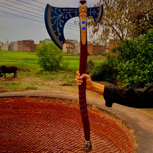 God Of War Axe - Scale God of War Prop with Runic Detailing