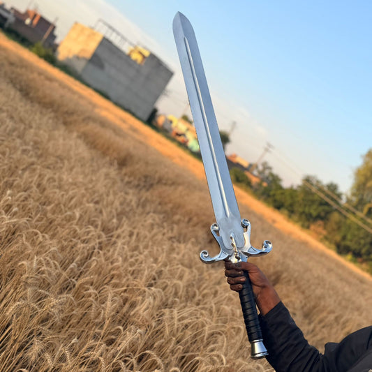 40” Medieval Fantasy Display Sword Handcrafted Decorative Long Piece Collectible Wall Decor Cosplay Prop Gift