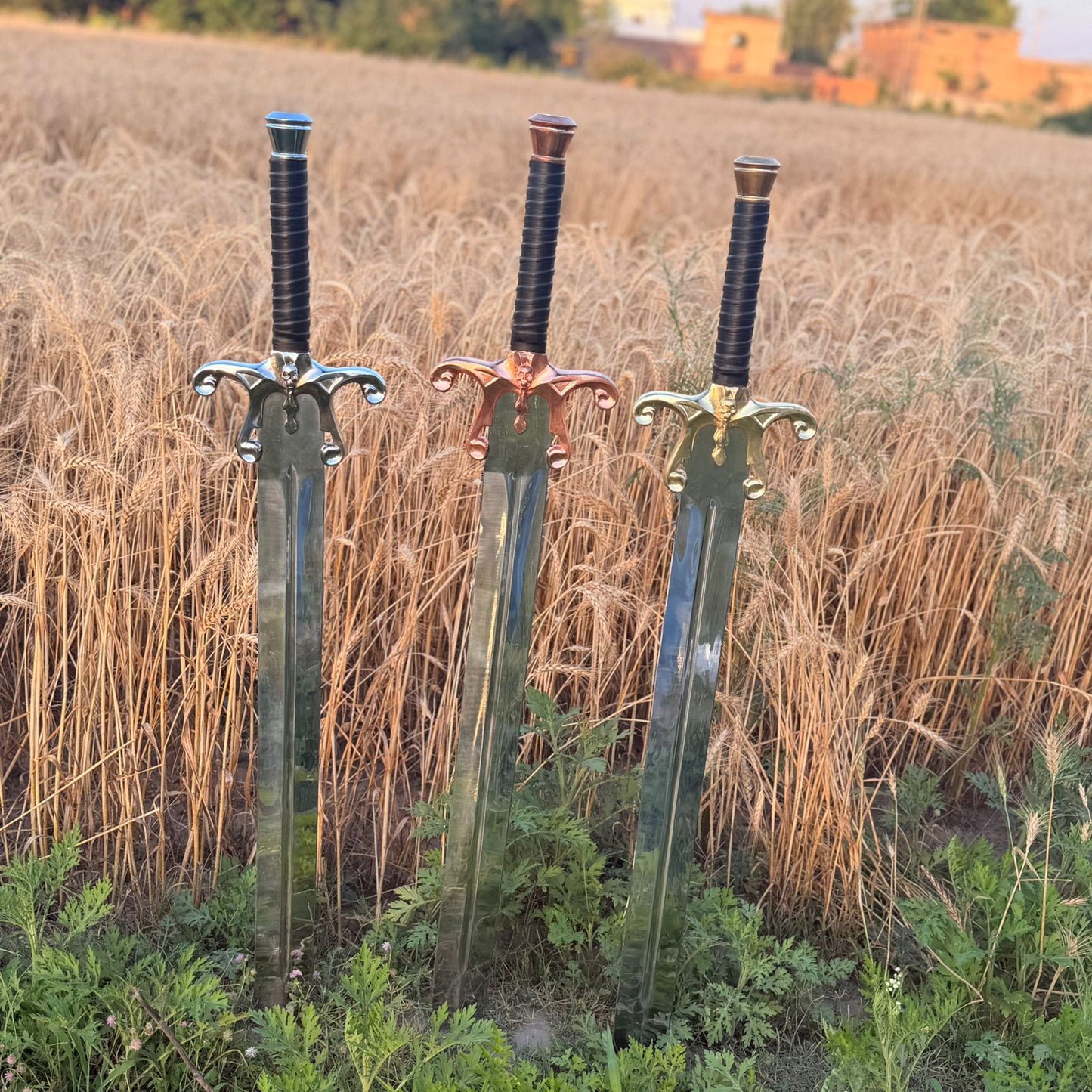 40” Medieval Fantasy Display Sword Handcrafted Decorative Long Piece Collectible Wall Decor Cosplay Prop Gift