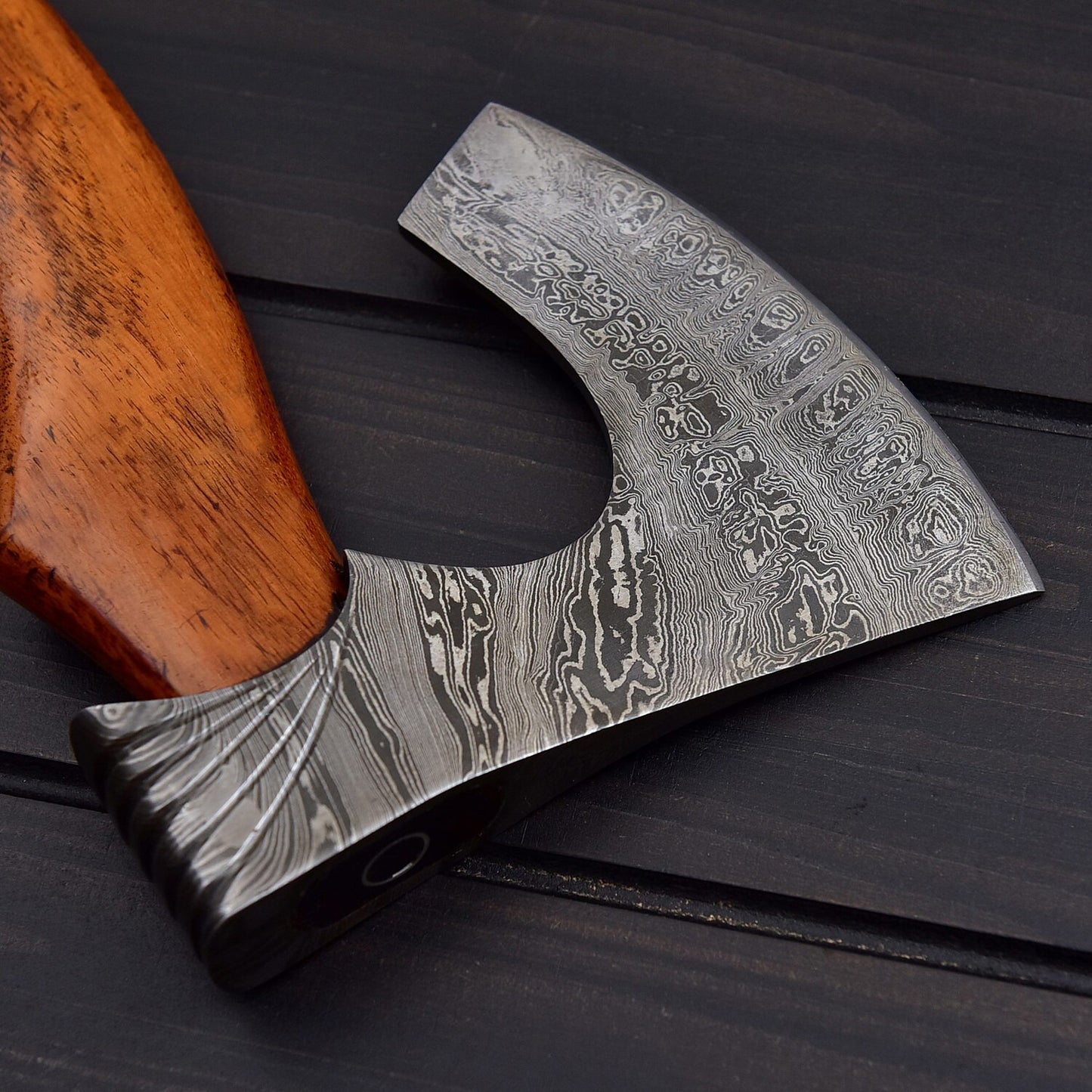 Hand Forged Damascus Viking Tomahawk Battle Ready Axe for Warriors Collectors & Outdoor Survival USA
