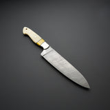 Turquoise Stone Bone Santoku Chef Knife  Unique Handcrafted Kitchen Blade Every Chef Needs in 2025