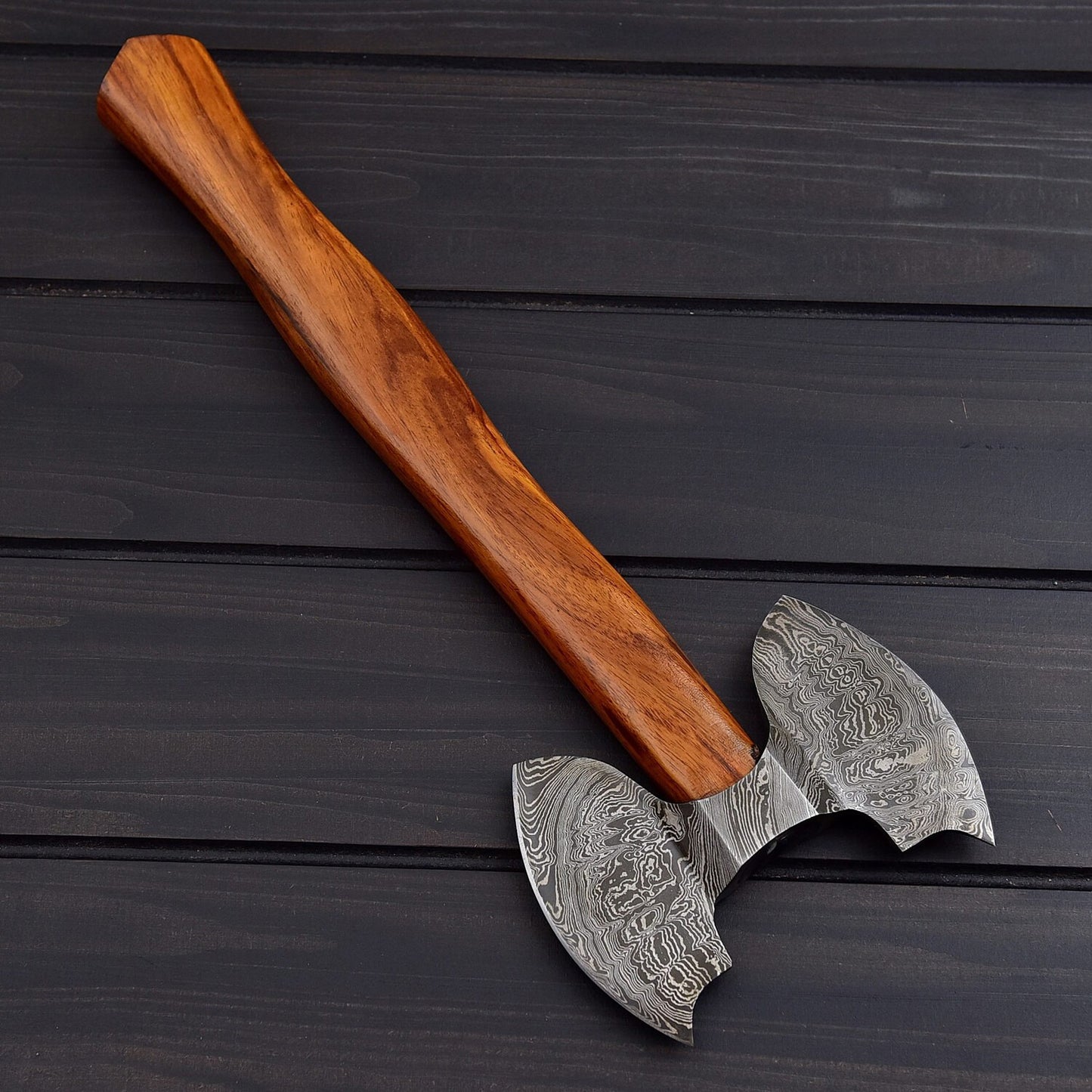 Double Head Viking Tomahawk Axe – Brutal Battle-Ready Throwing Axe | Handmade High Carbon Steel Warrior Weapon