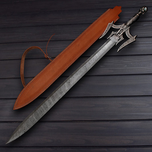 Luciendar Sword of Light – Legendary Damascus Steel Fantasy Sword | Viking Medieval Collectible Blade