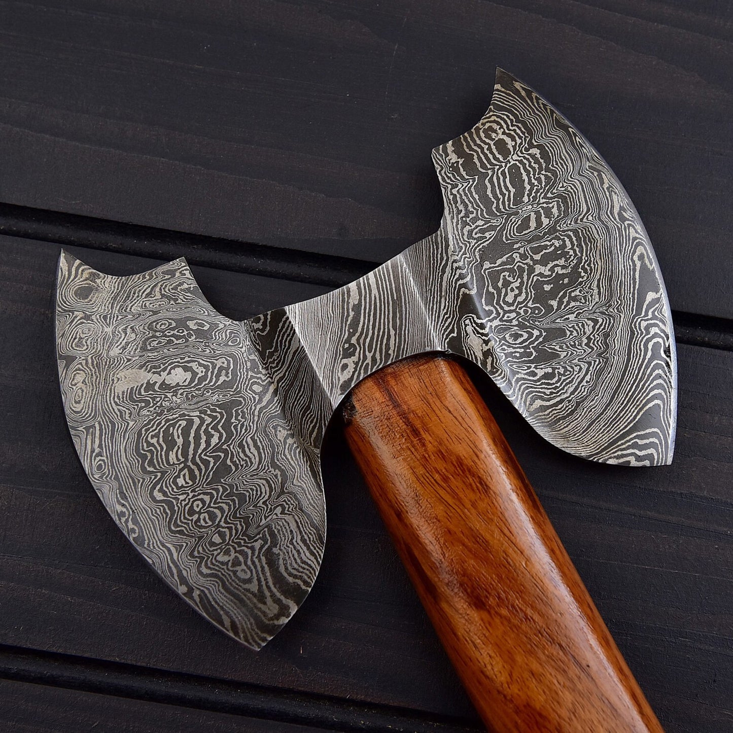 Double Head Viking Tomahawk Axe – Brutal Battle-Ready Throwing Axe | Handmade High Carbon Steel Warrior Weapon