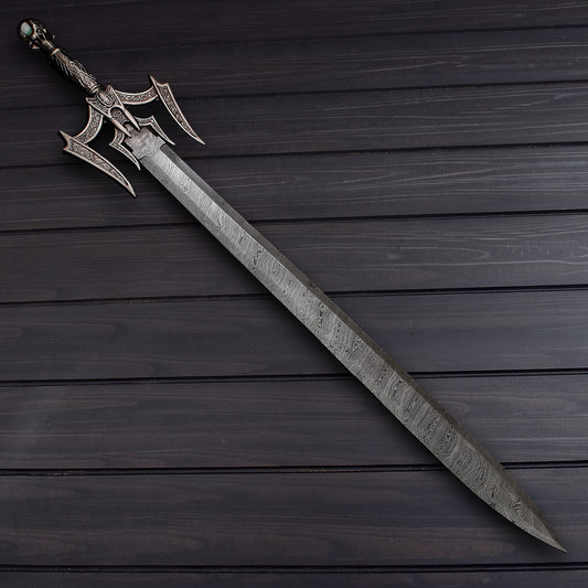 Luciendar Sword of Light – Legendary Damascus Steel Fantasy Sword | Viking Medieval Collectible Blade