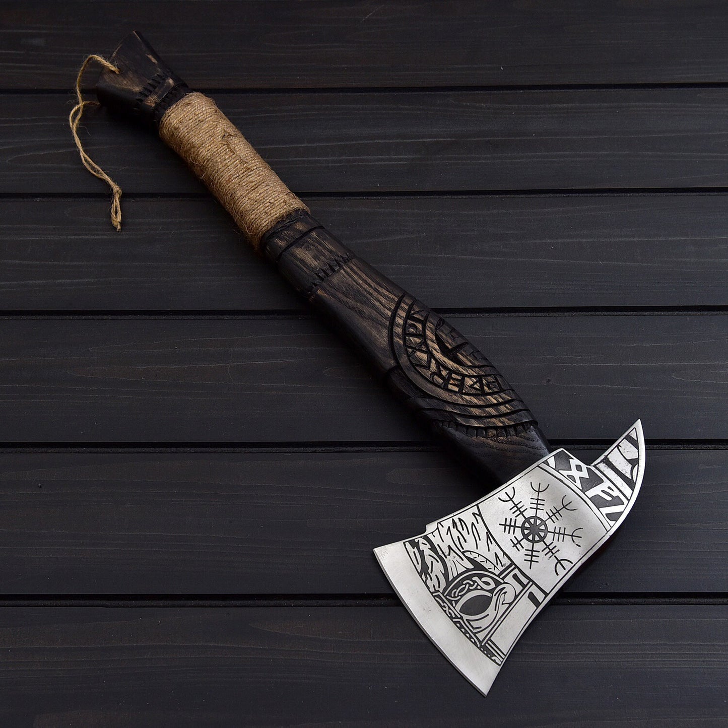 Norse Viking Tomahawk Hand Forged Carbon Steel Battle Axe for Collectors Survival & Axe Throwing USA 🇺🇸