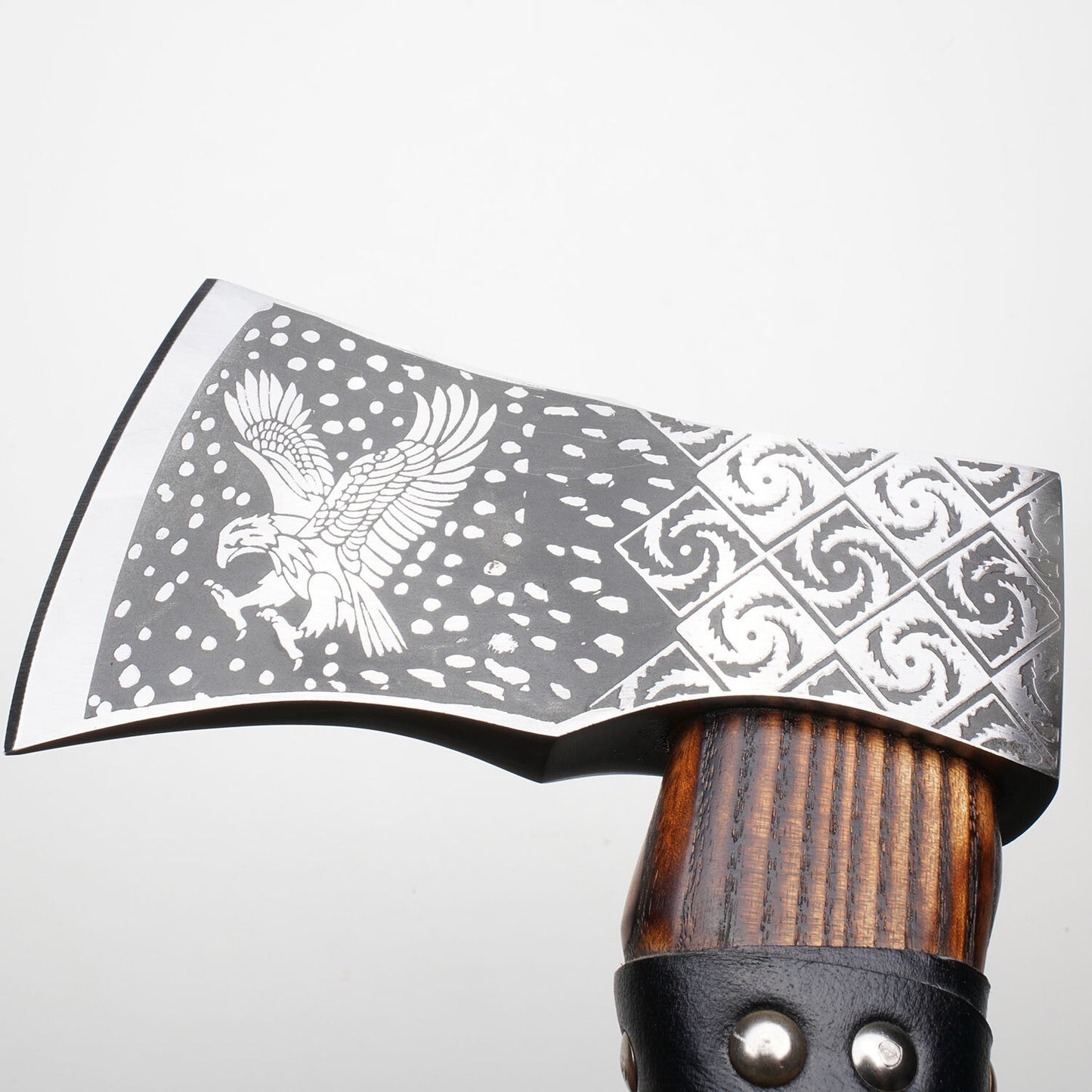 8 Throwing Axe – 1095 High Carbon Steel | Survival Hunting Hatchet with Ashwood & Leather Wrap + Leather Sheath