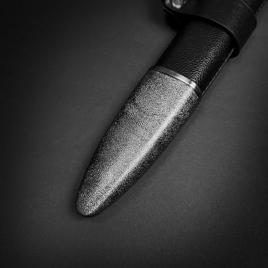 40.5" Carbon Steel Sword with Black & Silver Finish – Long Blade Display Sword