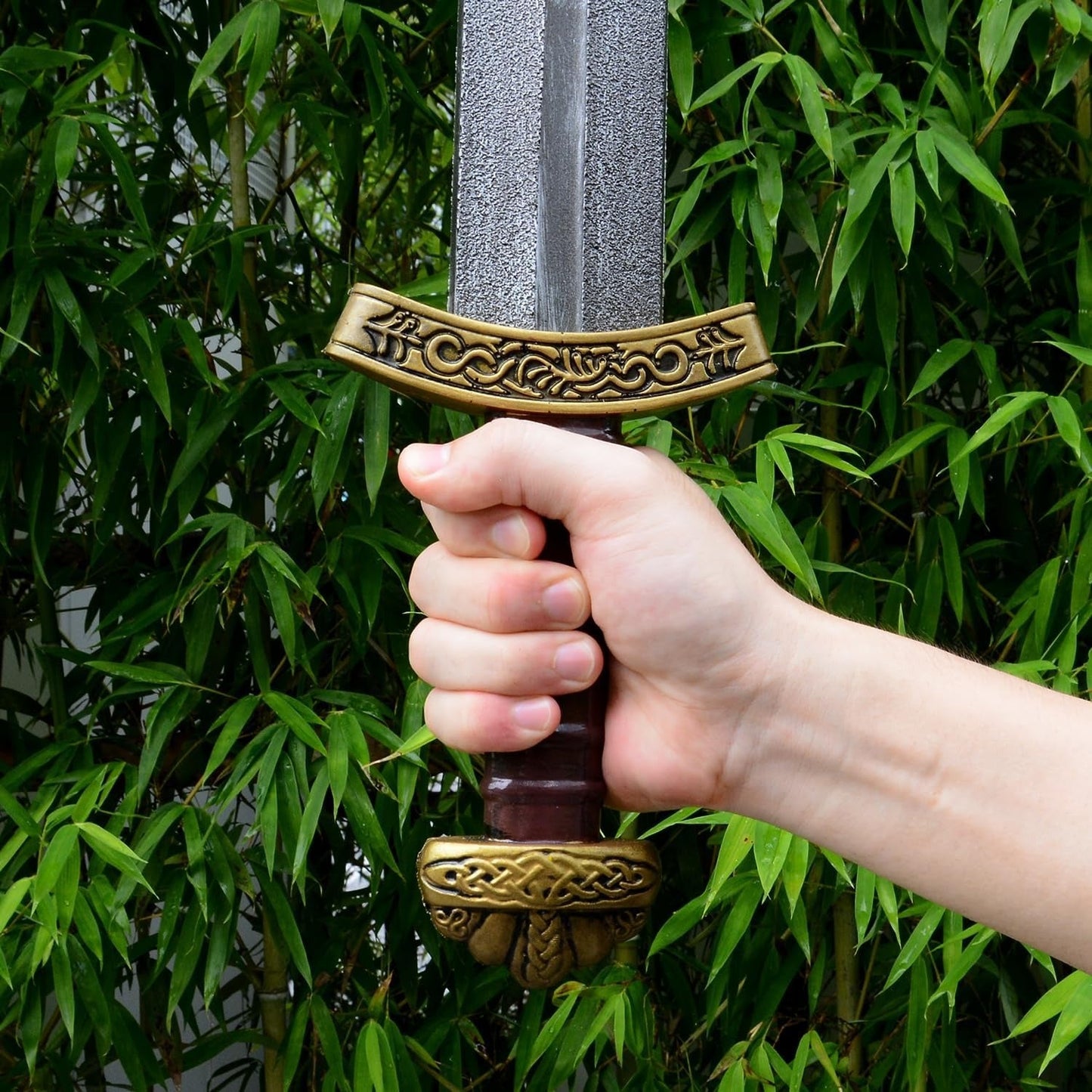 34" Foam Viking Sword for LARP Cosplay – Polyurethane Practice Sword with Wood Handle