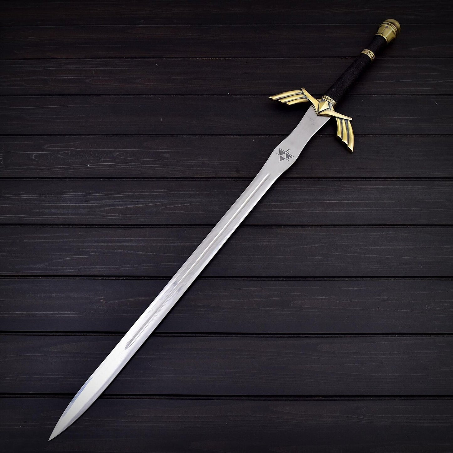 Stainless Steel Double-Edged Sword – 30 Battle-Ready Blade with Leather Sheath & Shoulder Strap | Collectible Medieval Sword USA