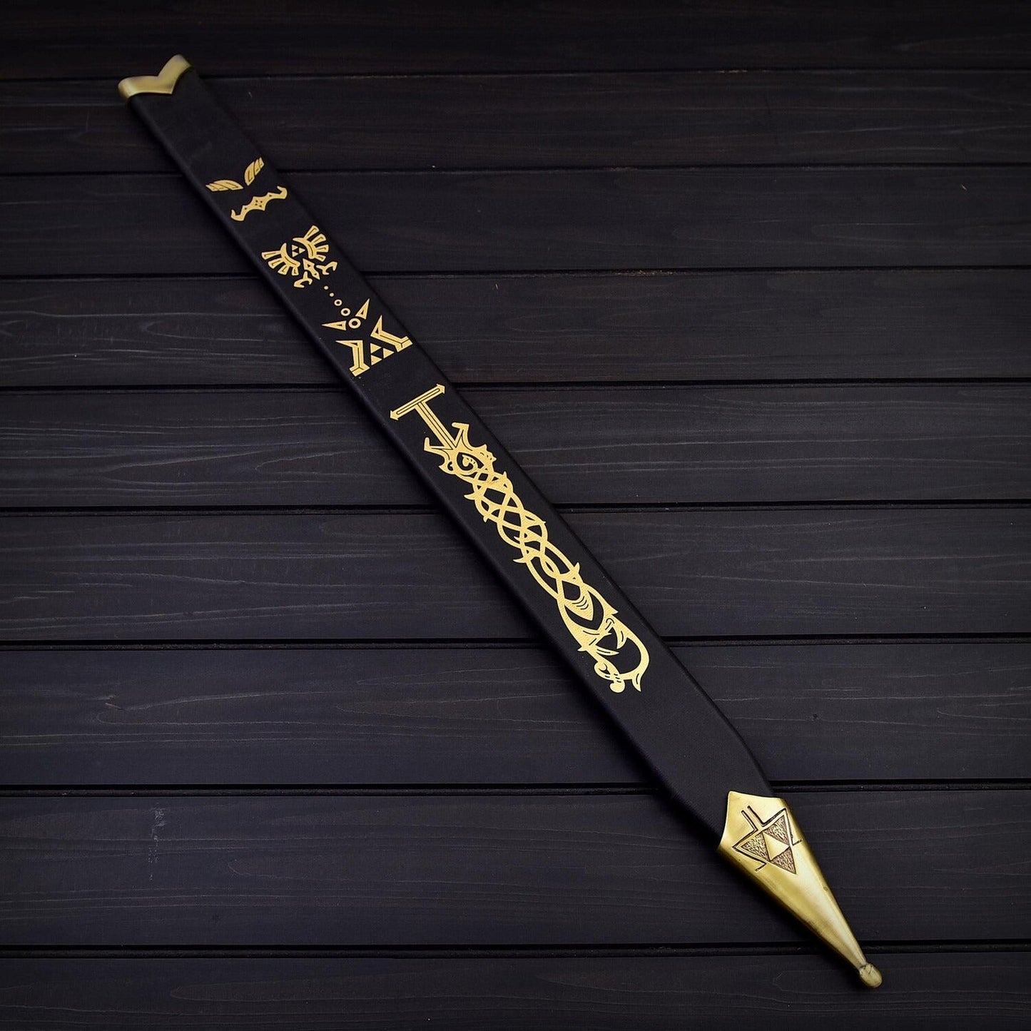 41.5 Double Edge Medieval Sword with Leather Sheath Polished 30 Steel Blade Zinc & Leather Handle