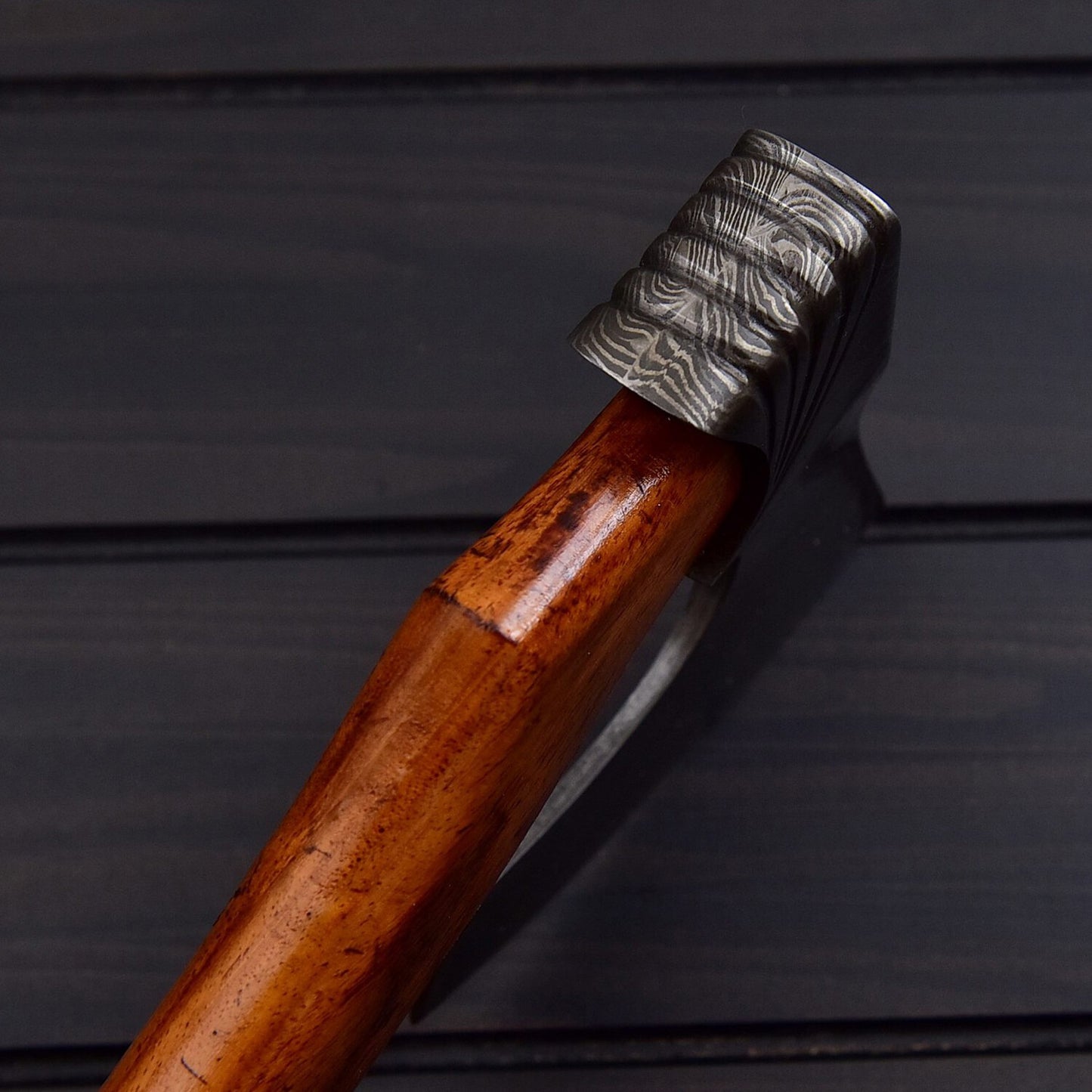 Hand Forged Damascus Viking Tomahawk Battle Ready Axe for Warriors Collectors & Outdoor Survival USA