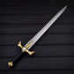 30 Inch Double Edged Stainless Steel Sword  Battle Ready Razor Sharp Leather Handle Collector’s Must-Have