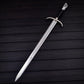 41 Inch Battle Ready Stainless Steel Sword   Double Edged Razor Sharp Leather Handle & Sheath  Collector’s Must Have