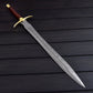 Hand-Forged Damascus Viking Sword – Battle Ready Warrior Blade | Medieval Collectible Sword USA