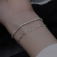 Charm 925 Sterling silver classic double chain bracelets for women fashion original party wedding Accessories Jewelry gifts