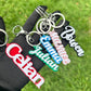 Wholesale Custom Backpack 3D Name Tag Keychain Acrylic Initial Key Chain Vertical Pendant Wedding Party Gift Favor Name Tag