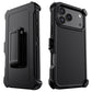 Black For iPhone 17/17 Air/17 Pro/17 Pro Max Case Heavy Duty Shockproof Protective Hard Rugged Hybrid 3-Layers Cover With Clip