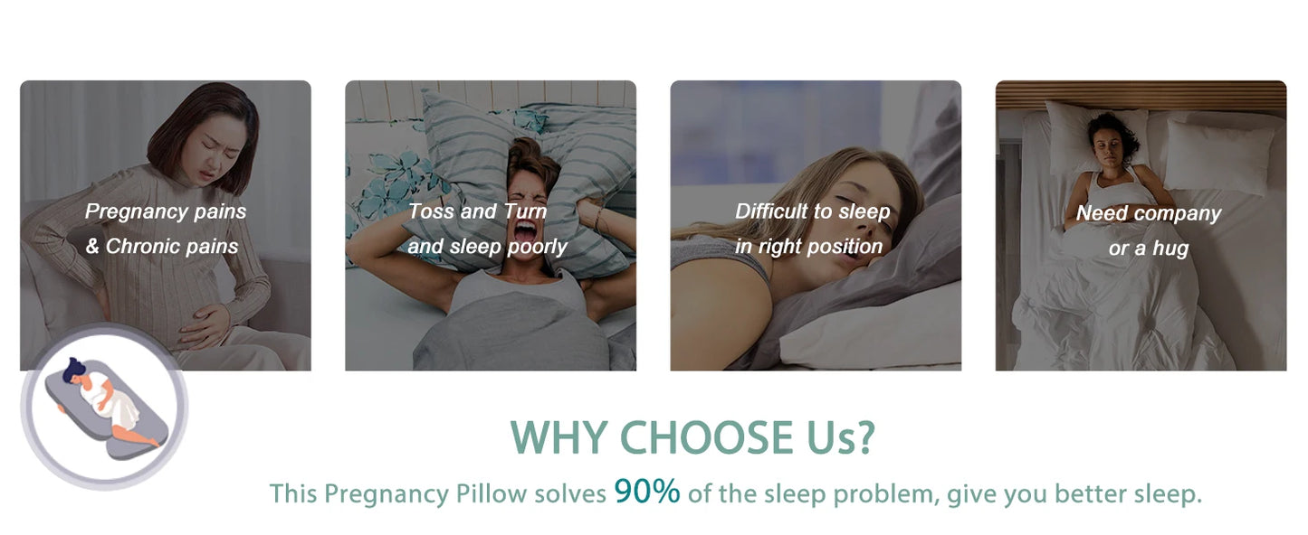Pregnancy Pillows for Sleeping Large, Body Pillows for Adults, Valentine's Day Gifts