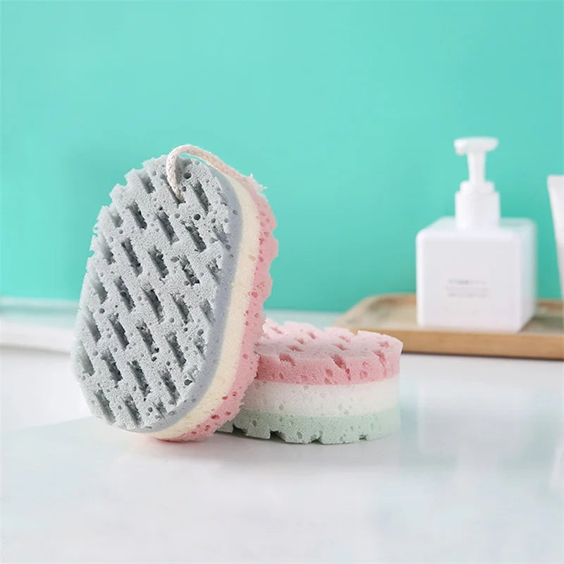 1PC Sponge Bath Ball Shower Rub For Whole Body Exfoliation Massage Brush Scrubber Body Brush Sponge Brush Bathroom Accessories