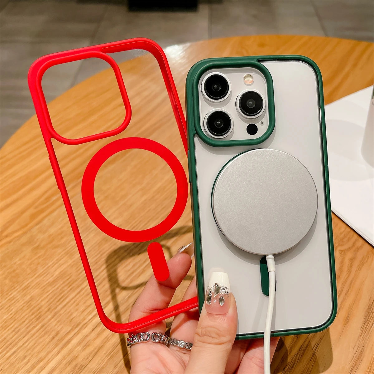 Luxury Shockproof Magsafe Wireless Charge Case for iPhone 17 16 Plus 15 14 13 12 11 Pro Max XR 17Air Clear Magnetic Bumper Cover