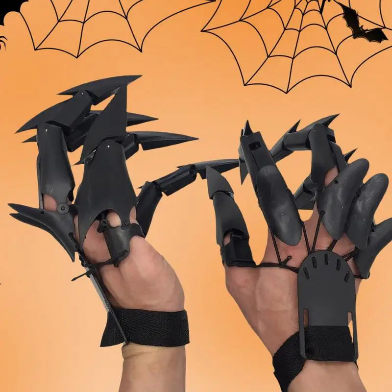 Halloween Articulated Fingers Easy To Put On And Unload 3D Printed Finger Extensions Scary Skeleton Hand Bone Claw For Halloween