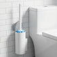 Hygienic Disposable Toilet Brush Set -Toilet Cleaning Kit with Storage Caddy&Replaceable Heads, Deep Cleaning Bathroom Accessory