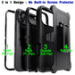 Black For iPhone 17/17 Air/17 Pro/17 Pro Max Case Heavy Duty Shockproof Protective Hard Rugged Hybrid 3-Layers Cover With Clip