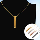 Stainless Steel Anxiety Breathing Necklace Stress Relief Meditation Necklaces Yoga Ritual Quit Smoking Anxiety Relief Jewelry