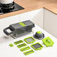16-in-1 Vegetable Chopper with 8 Blades, Container, Shredder and Strainer, Vegetable Slicing, Dicing, Shredding, Cubing, Multi-
