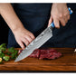 8PCS Chef's Knife Kitchen Knives Set Utility Boning Knife Cleaver Meat Fruit Bread Knife Japanese Santoku Knife with Cover