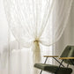 2 Panel White Lace Curtain Translucent Curtains Window Mosquito Net Fly Screen Curtain For Room Door Privacy Curtain 150x200cm