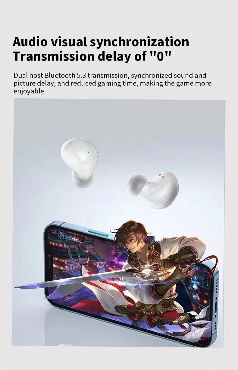 MZYMI ANC Wireless Headphone T73 TWS Bluetooth In Ear ENC Headset Touch Control Active Noise Cancelling Sport Earphone With Mic