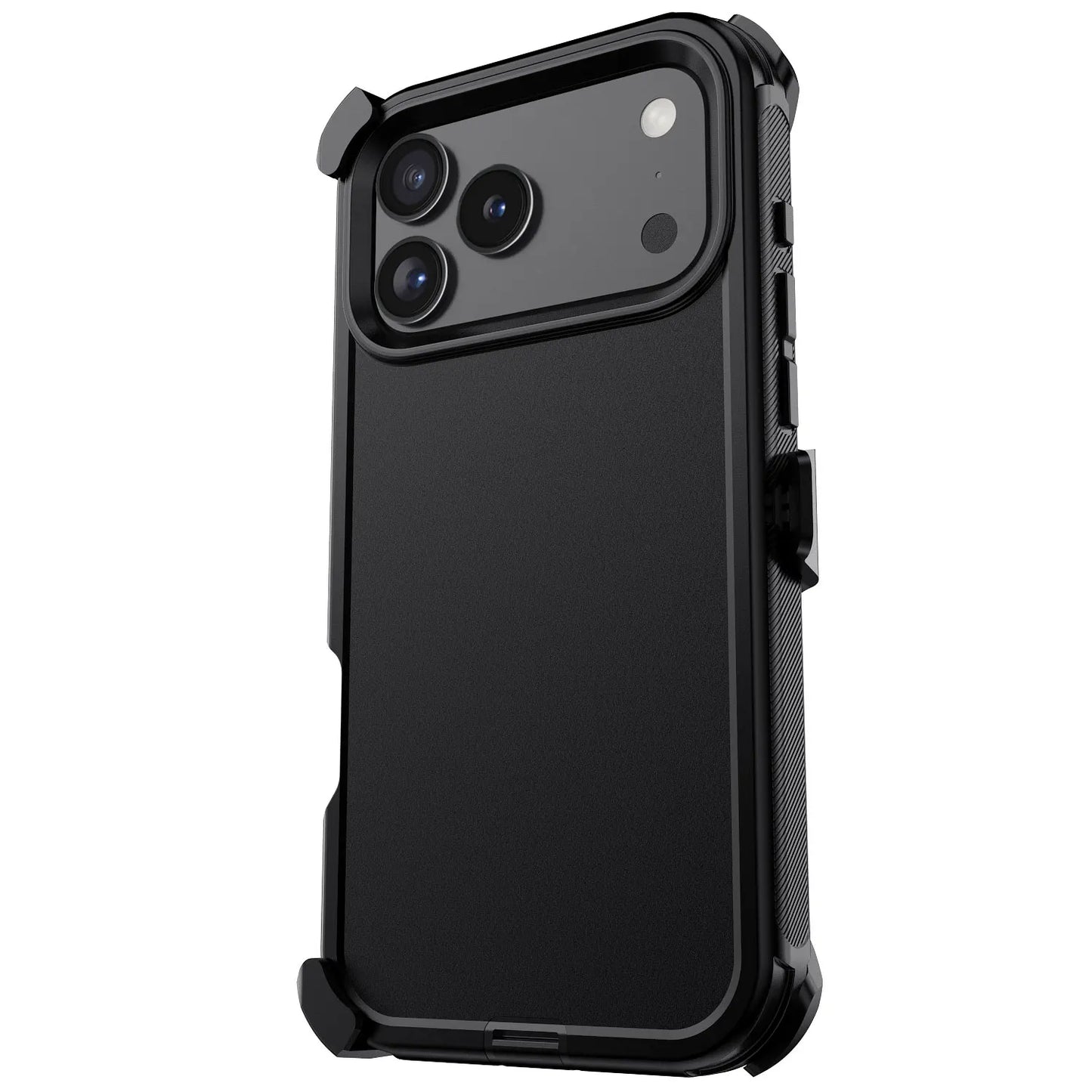 Black For iPhone 17/17 Air/17 Pro/17 Pro Max Case Heavy Duty Shockproof Protective Hard Rugged Hybrid 3-Layers Cover With Clip