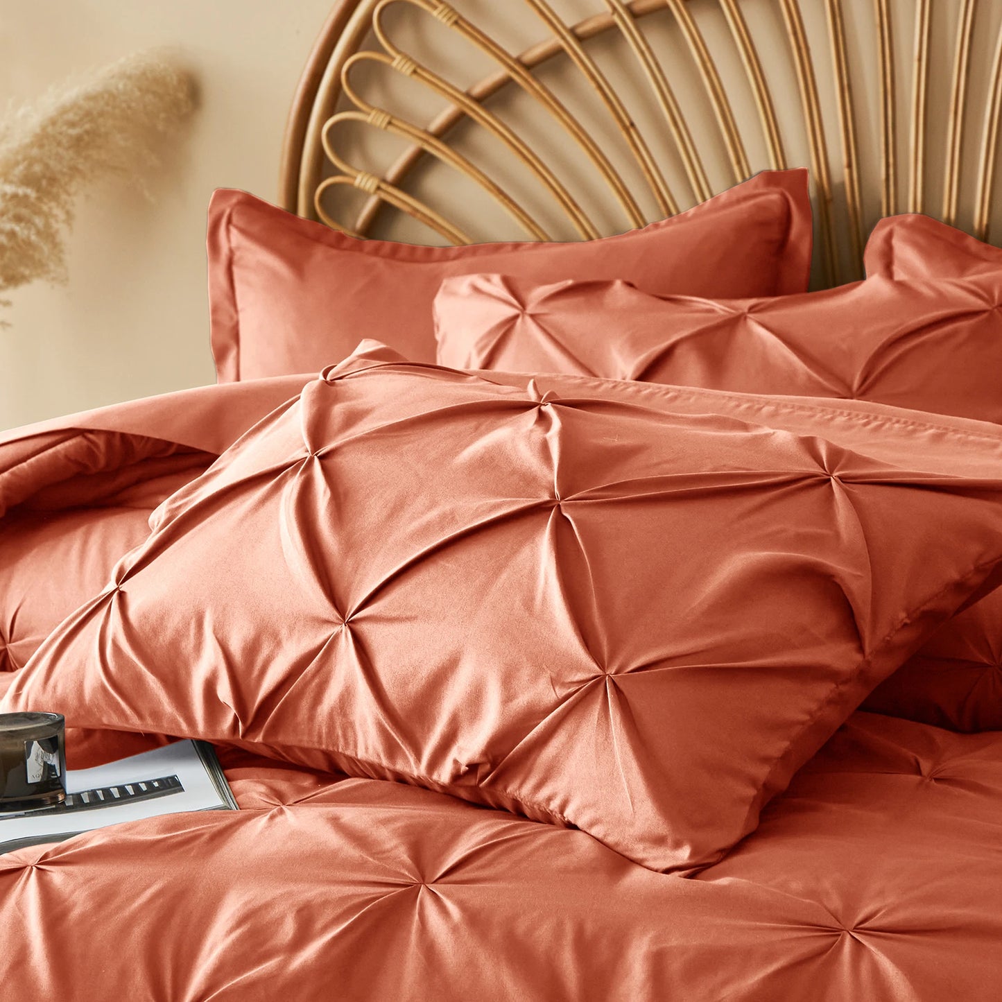 5-PC/7-PCS Comforter Set -  Queen Bed in a Bag with Comforters, Sheets, Pillowcases Queen King Full Twin