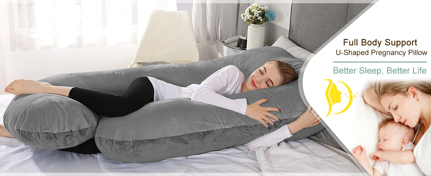 Pregnancy Pillows for Sleeping Large, Body Pillows for Adults, Valentine's Day Gifts
