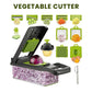 16-in-1 Vegetable Chopper with 8 Blades, Container, Shredder and Strainer, Vegetable Slicing, Dicing, Shredding, Cubing, Multi-