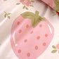 For White Pink Duvet Cover Set Full Size - Pink Strawberry Bedding Full Comforter Sets 3 PCS with Zipper Closure Duvet Cover & 2