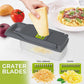 16-in-1 Vegetable Chopper with 8 Blades, Container, Shredder and Strainer, Vegetable Slicing, Dicing, Shredding, Cubing, Multi-