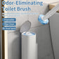 Hygienic Disposable Toilet Brush Set -Toilet Cleaning Kit with Storage Caddy&Replaceable Heads, Deep Cleaning Bathroom Accessory